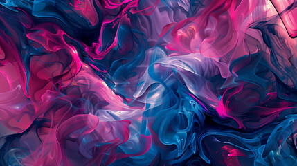 Wall Mural - Fuchsia and Navy Abstraction in Fluid Background.