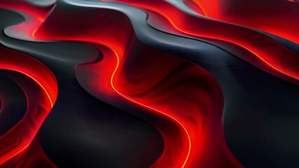 Wall Mural - Dynamic red glowing curve lines abstract background for business advertising. Concept Red Glowing Curves, Abstract Background, Business Advertising