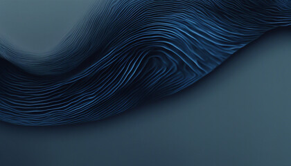 Wall Mural - blue glowing abstract wave on dark blue background grainy texture banner design