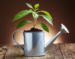 Watering can plant