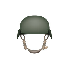 Military army helmet icon. Flat of military soldier helmet vector icon isolated on white background. Army hat. Army helmet icon in cartoon style. Military modern helmet symbol of defense and protect.