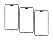 ©  The Creative Hub - iPhone 15 Pro front display present. Presentation layout for business purpose. vector illustration