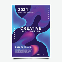 Trendy Fluid Gradient Poster design template