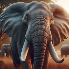 Poster - elephant in the wild