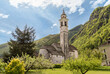 The parish church of the Beata Vergine Assunta in Moghegno, hamlet of Maggia in the Canton of Ticino, Switzerland