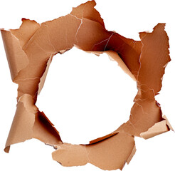 Wall Mural - torn parchment paper with multiple tears cut out on transparent background