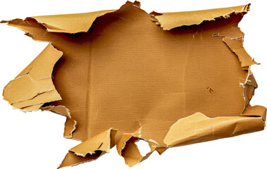 Wall Mural - torn parchment paper with multiple tears cut out on transparent background