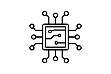 computer chip icon. icon related to computer. suitable for web site, app, user interfaces, printable
