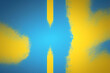 Fondo amarillo y azul con rayas. Diseño de textura de fondo abstracto vectorial, cartel brillante. Fondo abstracto gráfico futurista hipster moderno. Efecto multicapa con textura.