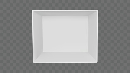 Empty white 3d booth stand corner mockup. Event display room design with wall and floor. Exhibition office render space. Cube box showroom interior for promotion. Small expo kiosk for exhibit isolated