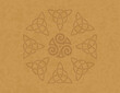 Horizontal Letter 11 x 8.5 Parchment - Celtic Spiral and Triquetras