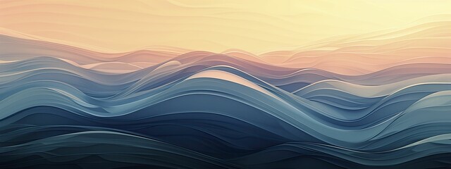 Sticker - Experience tranquil vibes with serene abstract vector art, designed for a calming visual retreat.