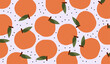 © rupa - Cute orange fruits pattern background vector design
