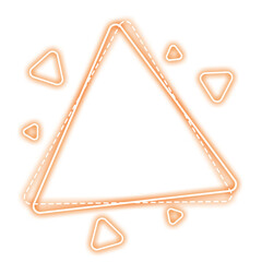 Wall Mural - orange frame triangle neon light