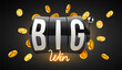 Black slot machine wins the jackpot. 777 Big win concept. Casino jackpot.