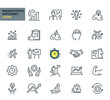 © Роман Столярчук - Productivity and Efficiency web icons line style. Collection, business, success, goal, planning, process, performance. Vector illustration