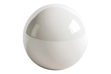 white color ball isolated on transparent background