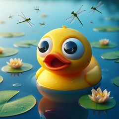 Wall Mural - duck in the pond