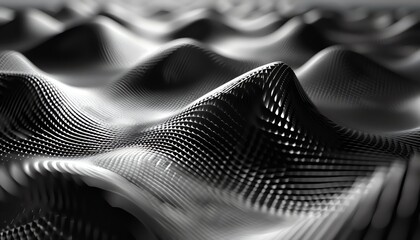 Monochrome waves, eyelevel, interlocking patterns, sharp focus, miraculous design