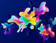 Fluid colorful bubbles. Abstract background