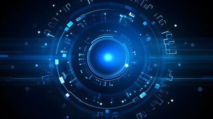 
blue Abstract technology background circles digital hi-tech technology design background. concept innovation. vector illustration