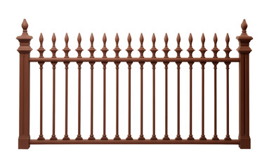 Wall Mural - Terrace Fence Isolated on Transparent Background
