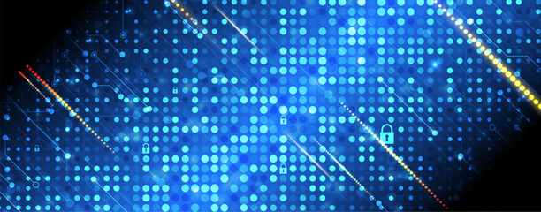 Technology abstract futuristic science background for internet business. Big data concept. Vector art.