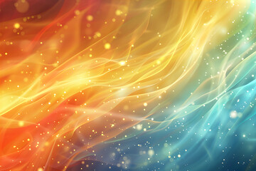 Wall Mural - modern neon abstract backdrop. waves with soft bokeh effect. gradient background. dynamic waves. tec