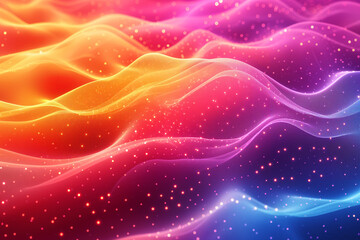 Wall Mural - data waves. modern neon abstract backdrop. virtual cyberspace. gradient background. dynamic waves. t