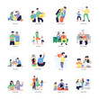 © Prosymbols - Handy Collection of Family Flat Illustrations
