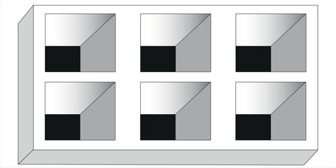 Abstract white 3d squares pattern
