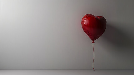 Poster - red heart balloon single ballon 