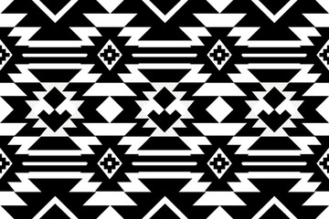 Tribal aztec vector retro seamless pattern on white background. Navajo southwest. Geometric ethnic oriental seamless pattern traditional. Mexican style. fabric, clothing, carpet, textile, batik, rug