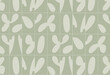 Linear seamless smooth abstract pattern drawing with mint color on green background