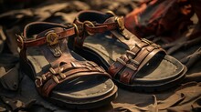 Hoplite's Sandals Embodying Warrior Perseverance.