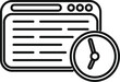 © anatolir - Web site duration work icon outline vector. Digital hour. Fixed length