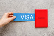 Passport and approved visa for resident card and traveling