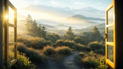 Canvas Print - sunset in the mountains