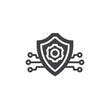 Cybersecurity management vector icon