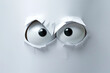 stylized representation of an angry face made from paper cut-outs on a white background