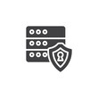 Data server protection vector icon
