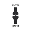 Human knee bone joint vector icon