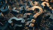 © Антон Сальников - A question mark with a concept of search, audit, and research.