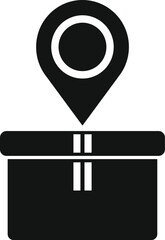 Poster - Store locator parcel icon simple vector. Target badge. Pointer location