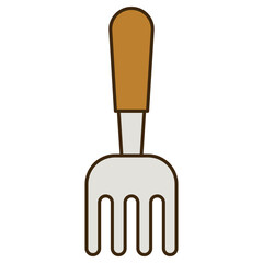 Poster - illustration of a fork trowel