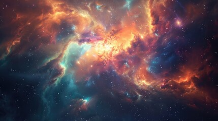 colorful nebula abstract background