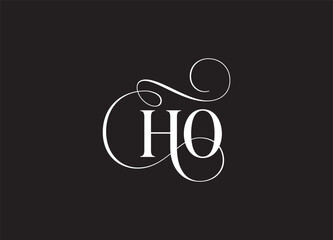 Wall Mural - HO latter ligature typography logo design template