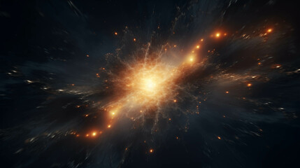 Wall Mural - A brilliant stellar explosion, possibly a supernova or a massive star's death throes.