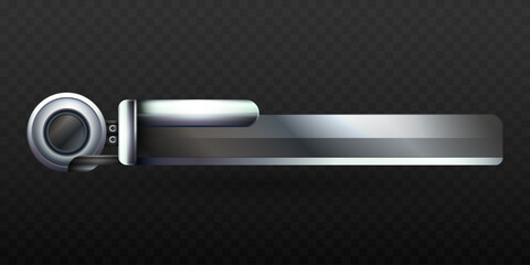 Wall Mural - Silver and Black Metallic Lower Third Banner for Video Broadcast Presentation Titles