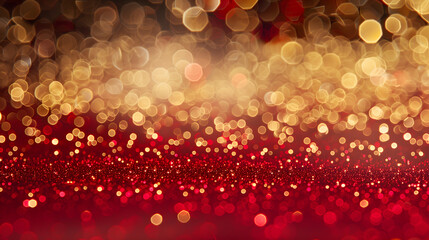 Wall Mural - Red and gold glitter background design